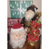 Adorable Santa Collection w/ Gift Boxes & Holiday Foliage 