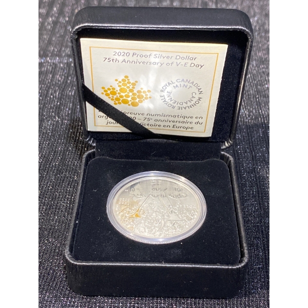 2020 Royal Canadian Mint V-E Day Fine Silver Dollar