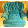 Image 1 : Lovely Green Velvet Chair -- 41W., 36D, 39T