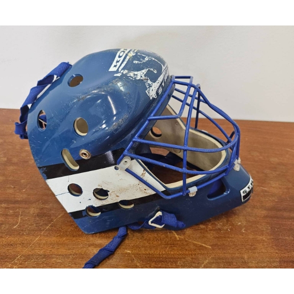 Blue Koho Street Hockey Goalie Mask with Signature
