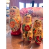 Image 5 : set of two nesting dolls made in the USSR the red one is 6” blue one is 3”