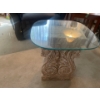Image 1 : Stone End Table with two different Glass Tops 20" High