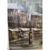 Image 4 : Large Painting of City Street, Artist: N. Stevem