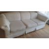 Image 1 : White 3 Seat Sofa 95 W, 35 D, 31 T 