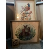  two beautiful Cross Stitch in frame with stand and milk jug