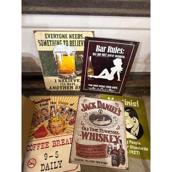 Large Barware & Garage Signage Collection 