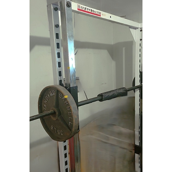 Body Solid Stand 48 W, 42 D, 80 T- Also Incudes: Assorted Weights and Bar as Shown
