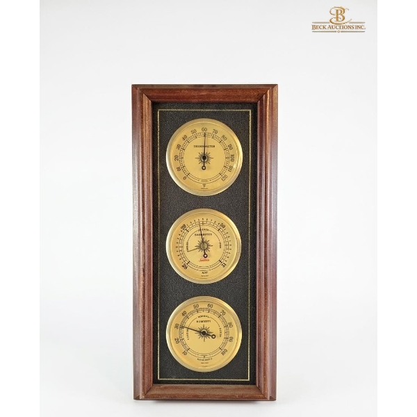 Vintage Sunbeam Wall-Mounted Weather Station Barometer, Thermometer, And Hygrometer. 