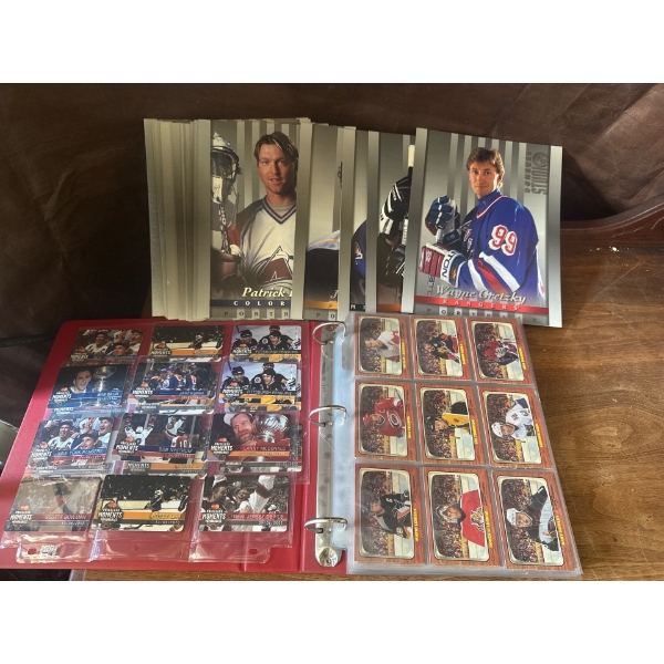 Binder w/ Large Collection of Hockey Cards - Donruss Studio Portrait, Mastercard and More 