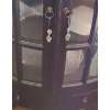 Image 2 : Mahogany Finish Corner Display Cabinet w/ Glass Doors 28 W, 19 D, 52 T 
