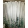 Image 2 : Bathroom Must Haves - Botanical Shower Curtain Memory Foam Bath Matts Black Shower Caddy & More