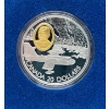 Image 2 : 1998 Canadian Powered Flight in Canada  $20 Dollar Coin 1 troy oz 92.5% silver 24k gold cameo