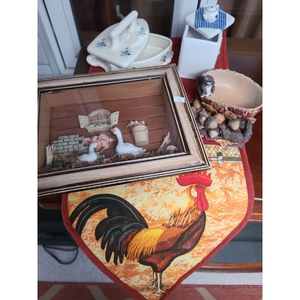 Shadowbox of Geese 12 X 10 W and Kitchen Decor