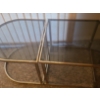 Image 1 : Metal and Glass Side Tables 21 W, 21 D, 18 T and 21 W, 20 D, 18 T (2)