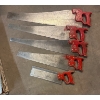 Image 3 : Handsaws with Red Wooden Handles and Sawing Block