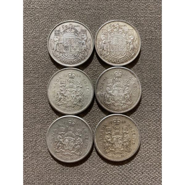 Canadian 50-cent Pieces 11.66 g Silver (.800)