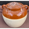 Image 1 : Lovely Stoneware Lidded Croc Pot - Cracking on Lid 