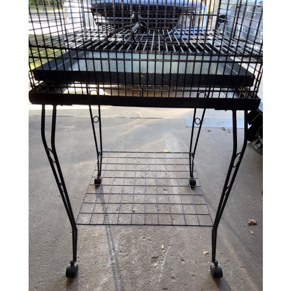 Large Bird Cage w/ Built In Stand 21x21x56