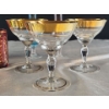 Image 7 : Vintage Collection of Drinkware/Glassware In Striking Colors and Gold Leaf Accents
