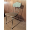 Image 7 : Wood-Laminate Dining Table and Metal Chair with Upholstered Backrest
