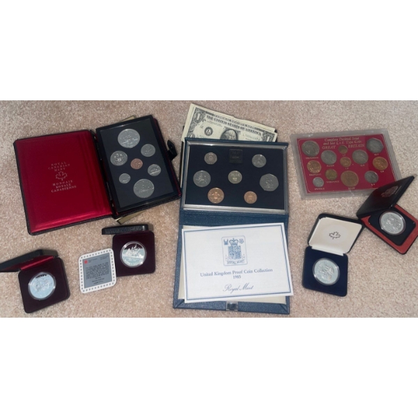 RCM Proof Coins w/ Foreign Currency Collection