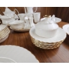 Image 7 : Royal Albert 'Val D'Or' 72-Piece Bone China Set with Gilded Accents