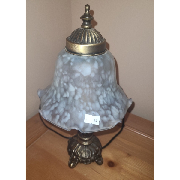 Small "Meyda Tiffany" Style Table Lamp w/ Glass Shade 12 T 