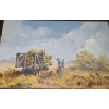 Image 3 : Small Painting of Fields (Painting Only 6 X 4)- Artist Ingrid Jackson, 8 X 5.5 Mounted on Wood 