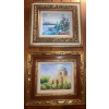 Image 1 : Two Simple Landscape Paintings  Signature Says "Pass"