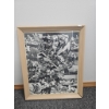 Image 1 : Framed Black-and-White Hockey Collage, 18 x 22 Inches