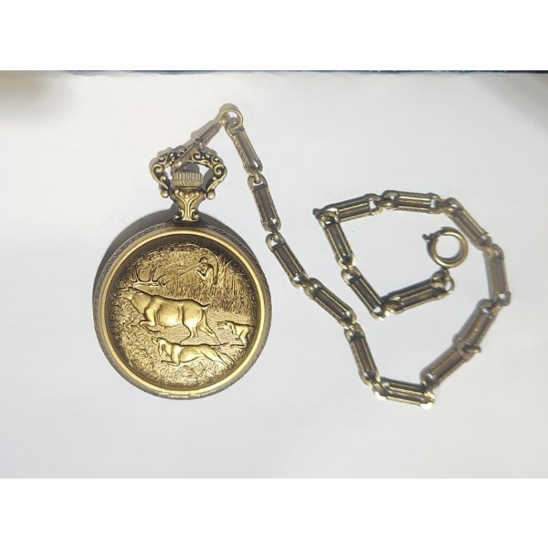 Huntsman Pocket Watch with Chain by Westclox