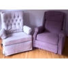 Image 4 : Upholstered Recliners with Tufted and Plain Designs