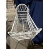 Image 3 : Victorian Wicker Crib on Castors, Garland/Flower Decor on Sides, 24Wx44Dx33H