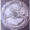 Image 6 : Crystal Lot with Candle Holders, Decanter, and Etched Divided Platter