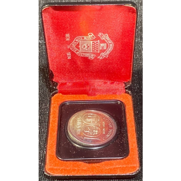 1974 100th Anniversary of Winnipeg Coin 50% Silver 23.33 Grams