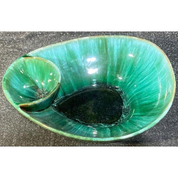 Blue Mountain Pottery Chips & Dip Serving Bowl