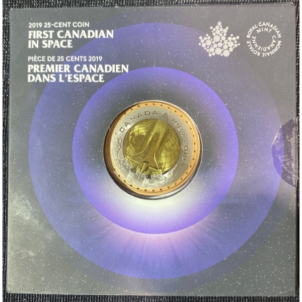 2019 Canada 25-Cent First Canadian In Space Tri-Metallic Coin