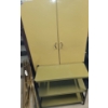 Image 1 : Storage and Furniture Lot with Shelving, Chair, and TV Trays