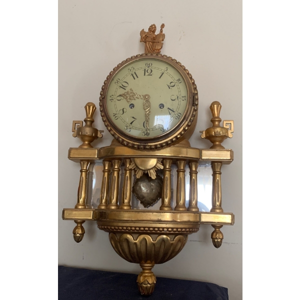 IMP Gold Mechanical Wall Clock Made in Germany 22T Pendellum 