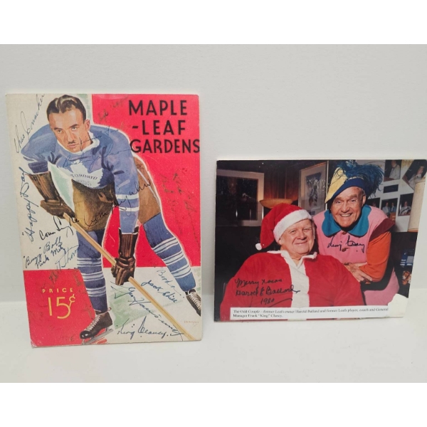 Signed Maple Leaf Gardens Program and Autographed Photograph