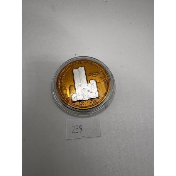 5th Anniversary 9/11 Twin towers commemorative coin -  Gold-plated 35 g
