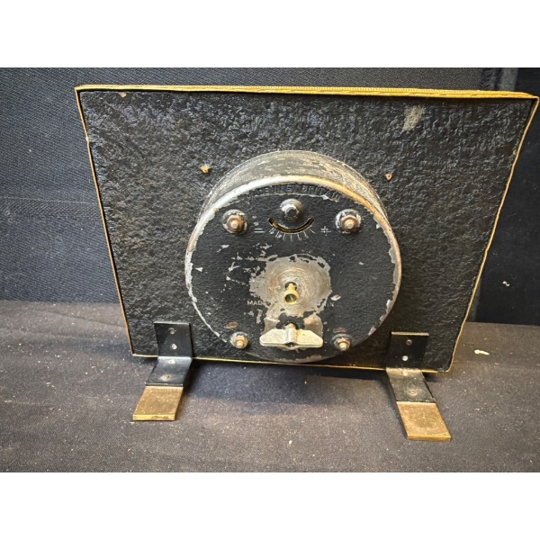 Made-in-England Stitched Floral Dial Mantel Clock with Ornate Brass Tones