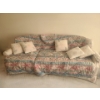 Image 1 : 3 Seater Couch w/ Floral Upholstery 87 W, 31 D, 28 T, Includes Duvet as Shown