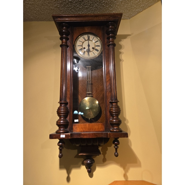 Wooden Decorative Hanging Clock w/ Possible Ivory - 18W, 8D, 37T