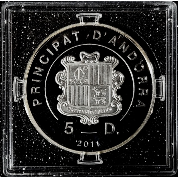 2011 5 Diners Aguilla Daurada 99.9% Fine Silver Eagle Coin W/ Fabulous 15 Privy Mark - #2