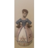 Image 1 : LLADRO Porcelain Candle Holder/Candy Dish 8T Young Girl w/ White Bow