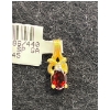 Image 1 : Garnet, 10K Gold and Diamond Pendant (total weight 1.3g)