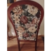Image 3 : Upholstered Mahogany Accent Chair 24x25x44 Floral Print 