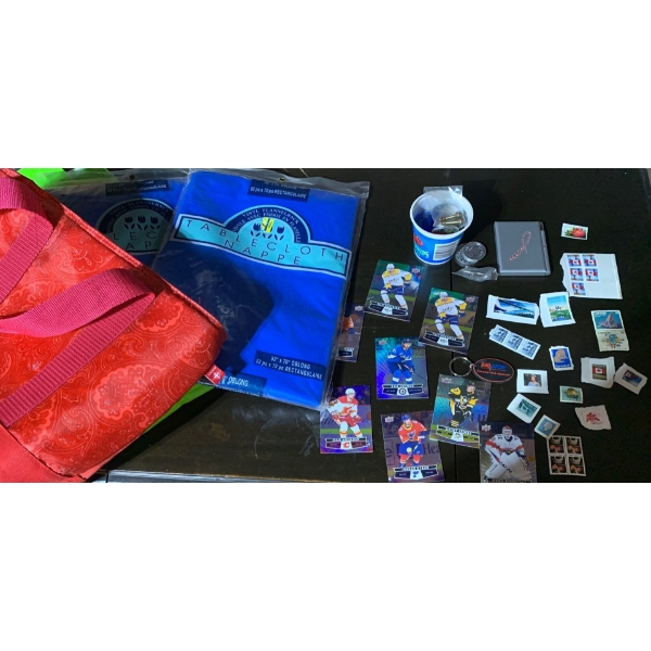 Assorted Upper Deck Hockey Cards Stamps Tokens & More
