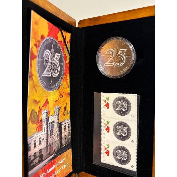 2013 25th anniversary 1oz silver coin and stamps